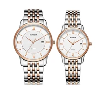 

Couple quartz rose gold fashion japan movt luxury brands custom design men wrist couple watch