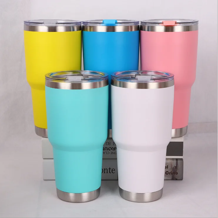 

30oz Double-Insulated 30 oz Coffee Tumbler Double Wall 18 8 Stainless Steel Vacuum Insulated Tumbler with Powder Coat for Sale