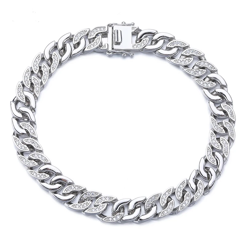 

Fashion Silver 925 Jewelry Chain Link Men Curb Bracelet