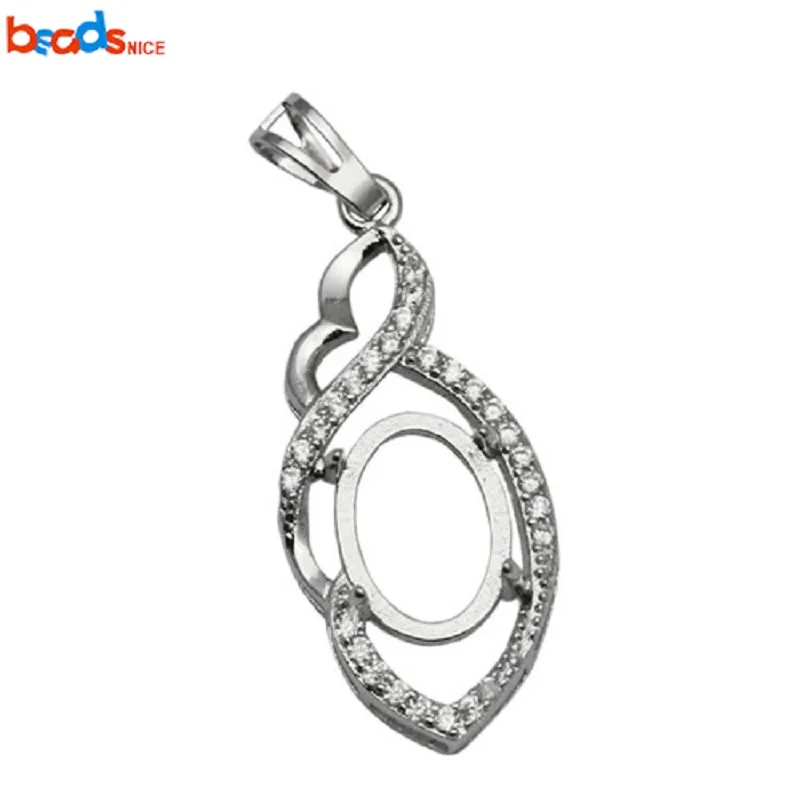 

Beadsnice Sterling Silver Setting Blank Pendant Tray Gift 34067 34071
