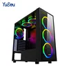 Glass RGB Fan Transparent Plastic Computer Case Support DIY