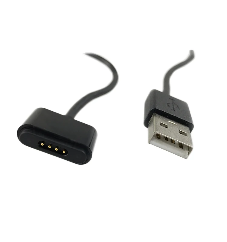 
4 Pin Magnetic Connector 4 Pin Pogo Pin To Usb Cable,PCB 4Pin Connector Male Female Connector Smartwatch 
