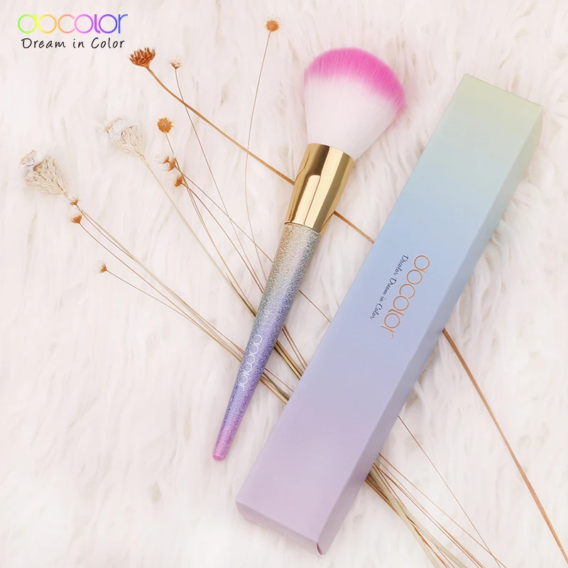 

Docolor 2019 Glitter Makeup Powder Brush Single Foundation Brush DB06, Colorful