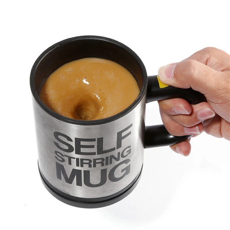

Custom Logo Lazy Reusable Auto Double Wall Self-Stirring Coffee Cup Stainless Steel Self Stirring Coffee Mug, Customized