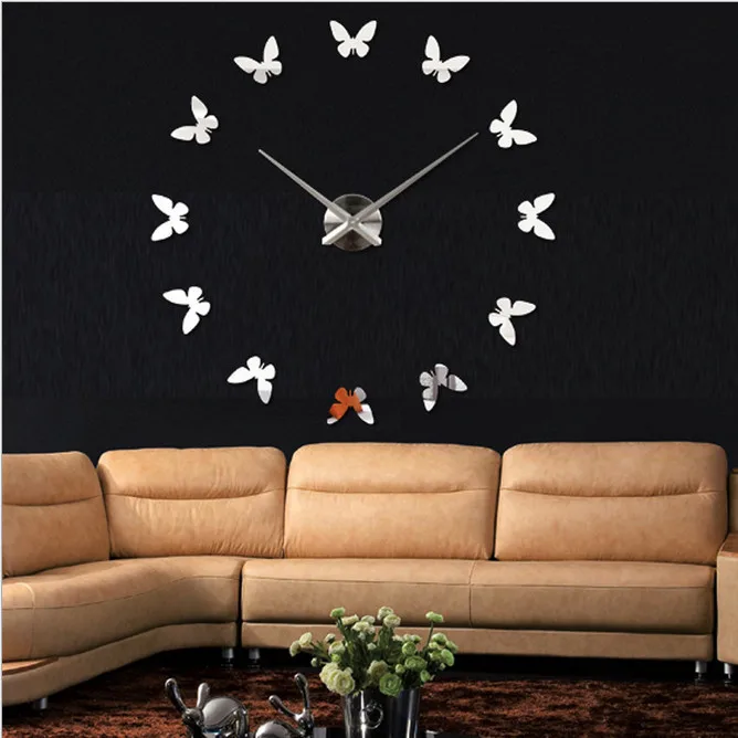 

013 Modern design big decorative watches Home decoration large digital unique gift 3d wall clock sticker clock engine