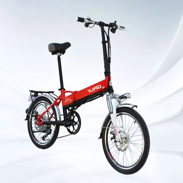 

2019 wholesale folding 20 inch electric bike 500w brushless motor E-Bike, Red/ black