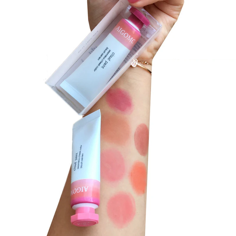 

Natural 6 colors pink blush palette makeup face liquid blush cream