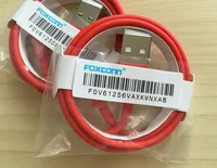 

Free shipping Original oem Red Foxconn 1m/3ft E75 Chip Sync Data USB charger Cable for iPhone x 6 7 8 plus Charging cable