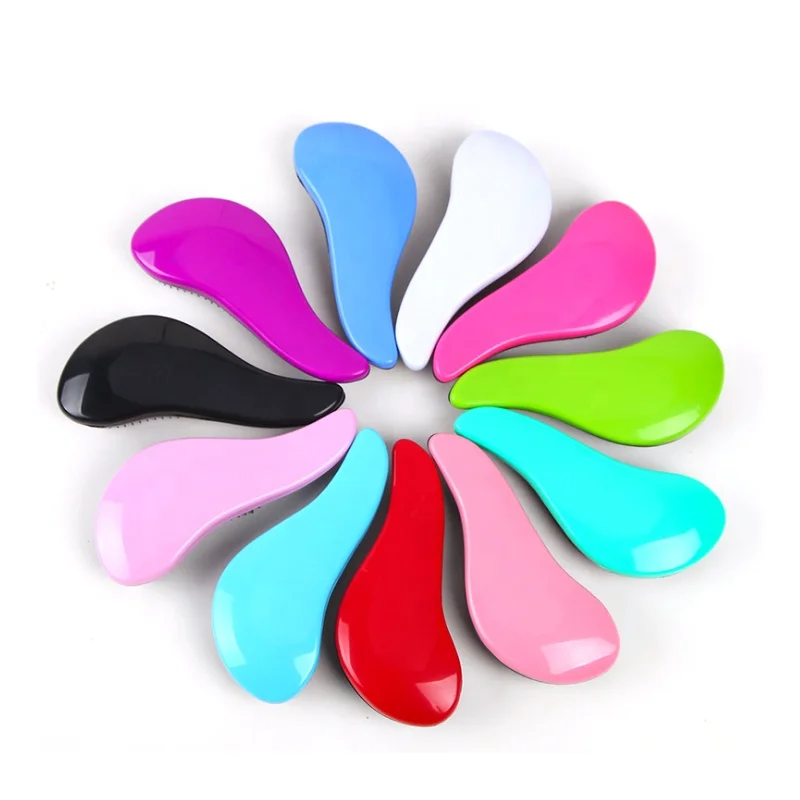 

Wholesale plastic easy detangling hair brush massage magic comb, As show