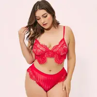 

New arrival sexy stylish design plus size bra and panty set