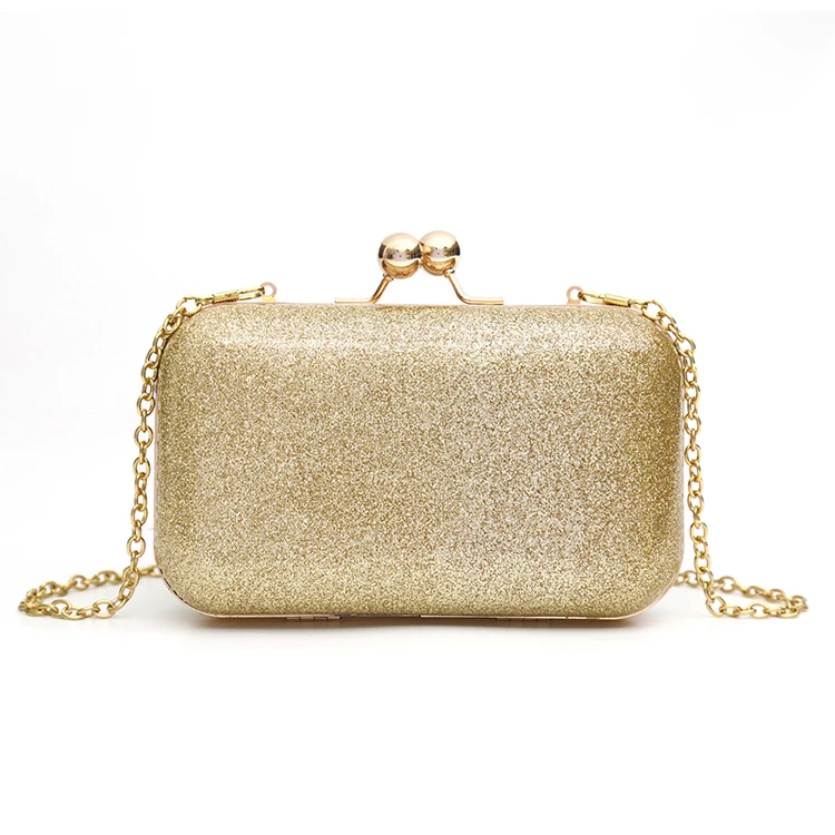 

Newly ladies Clutch Bag shiny sequins gold pu leather Clutch Bag Dress Crossbody Evening Bag wholesale