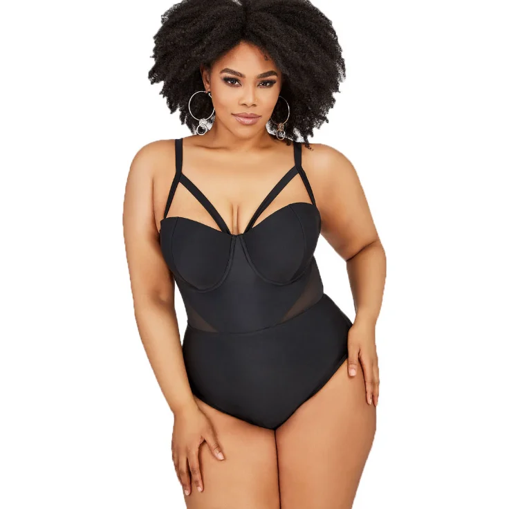 

QF1268 women's Sexy plus size bikini one-piece swimsuit