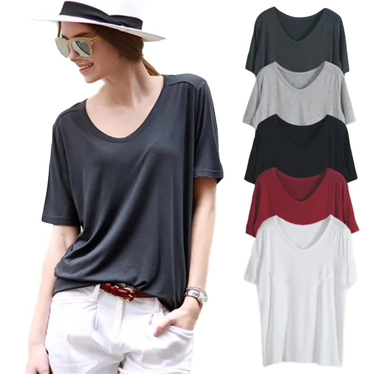 

High Quality Womens t-shirts Customize Oversized Large Short Sleeve Woman Striped T Shirt