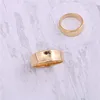 Designers Fashion Gold Plating Stainless Steel Curve Bend Surface Ring