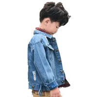 

High quality boutique denim jean jacket for boys with kids jackets top design for 2019