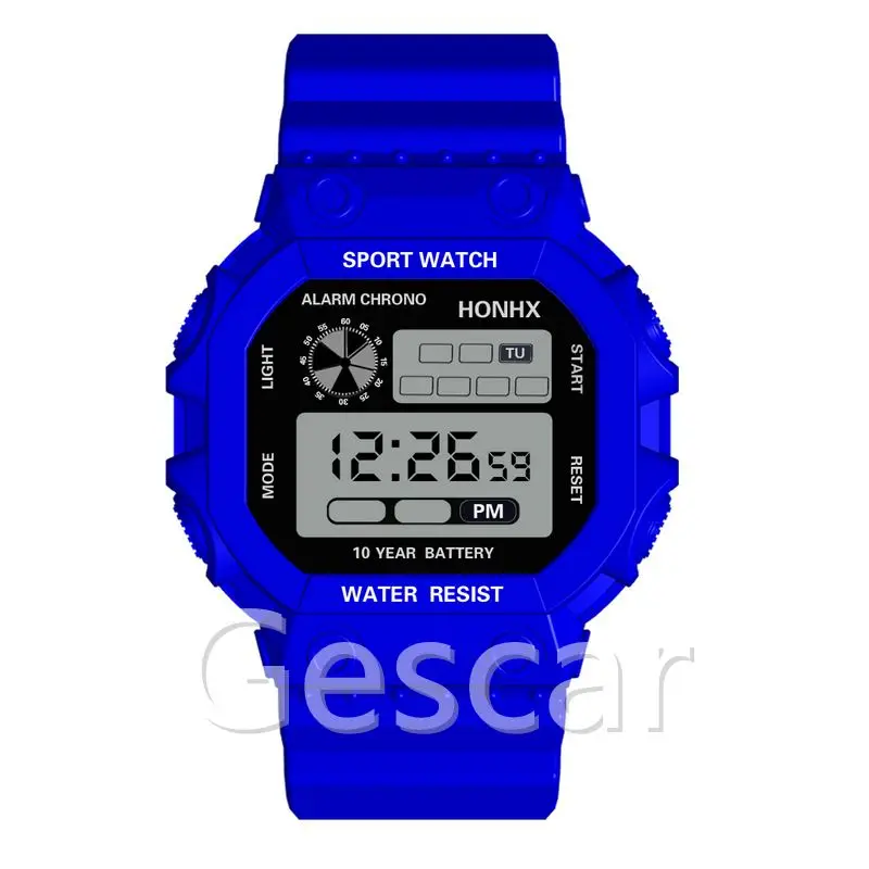 

Lighting display HONHX99 digital watch with calendar alarm Honhx logo Multifunctional sport currency watch fitness watch