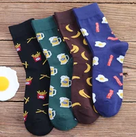 

Men's food cartoon pattern cotton socks jacquard lovers socks