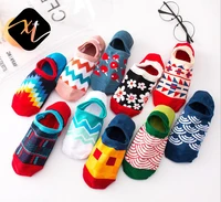 

New design flower striped dots low cut men women ladies girls colorful unisex happy socks