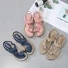 New arrival Pu sweet flowers flat sandals with good quality