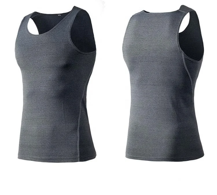 

Gym Sleeveless Vest Fitness Sportswear Custom Mens Compression Shirt, Custmized