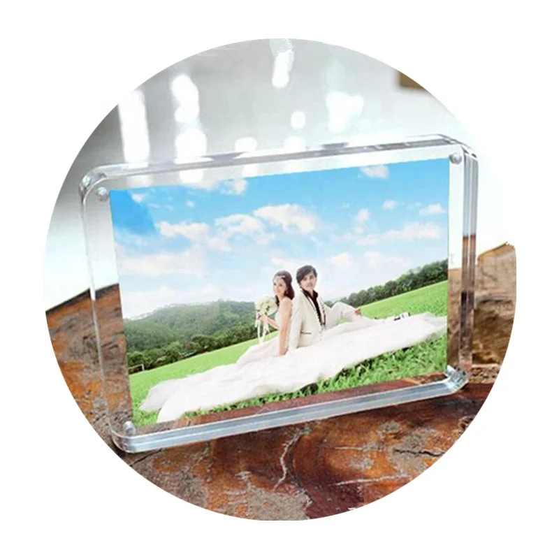 
5' 127x89 Magnets Acrylic Picture Frame High Transparent Home Decor Creative Crystal Europe Simple Fashion Photo Frame 