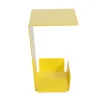 Eco-friendly Yellow Metal Square Side Table for Home