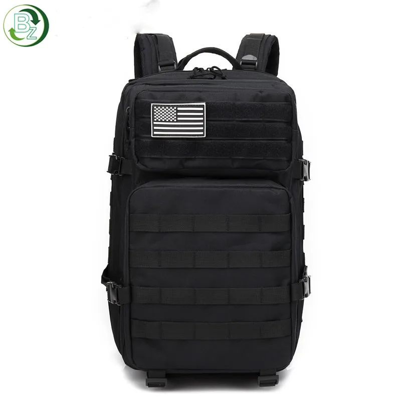 

600D Oxford Molle Pouch Assault Pack Combat Military Tactical Backpack Trekking Bag, Black, oliver green, cp, khaki, camo, acu and so on