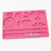 Lace flower leaves heart shape forma de silicone fondant molds pressing moldes de silicona para fondant supplies