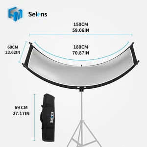 60x180cm Curved U Shaped Reflector Photography Studio