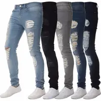

Manufacturers New Style Man Jeans Vintage Hole Men's Pants Trousers mens jeans
