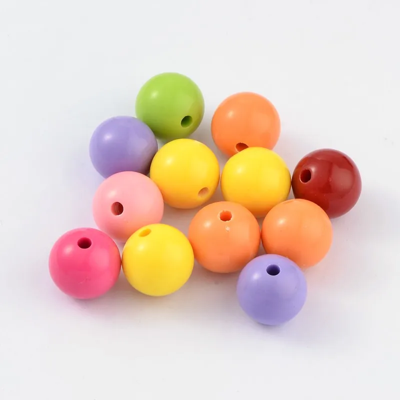 

Pandahall 24mm Round Mixed Color Large Plastic Acrylic Beads