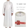 wholesale islamic men white clothing thobe arab design daffah thobe
