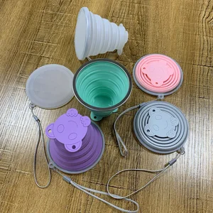 Image of 2019 new high quality portable collapsible silicone travel camping drinking cup folding cup