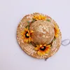 Cute Design Pet Dogs Head Accessories Cap Mini Straw Hat For Cat