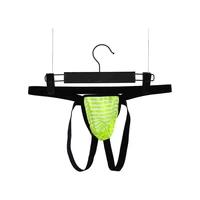 

Men's Lingerie Stripe G-String Thong Translucent Double Ding Panties