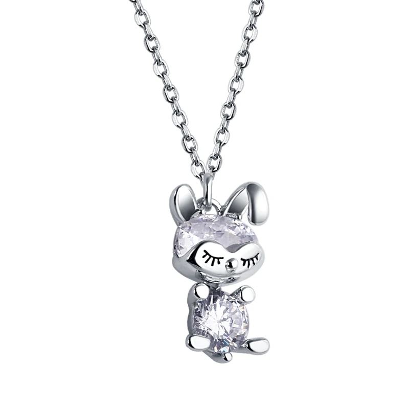 

Bunny Necklace Sterling 925 Silver Delicate Necklaces Fashion Jewelry Gift For Teen Girls