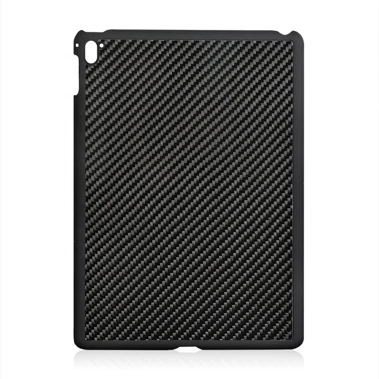 

2019 New Fashion Tablet Case Real Carbon Fiber Cover PC Shell for iPad Pro 9.7'', Carbon fiber black