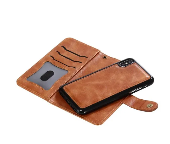 

Detachable 2 in 1 Removable Flip Wallet Leather Case Flip Card Phone cover For Samsung Galaxy S10 Plus S10e S9 S8 Note9 Note8