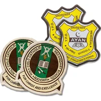 

Badge Maker Professional Design Cheap Customized Brand Name Logo Cloth Woven Badges For Security School Uniform