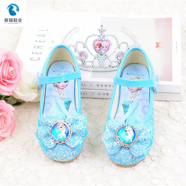 

Kids Girls Crystal Jelly Sandals Princess Frozen Elsa Cosplay Party Dance Shoes