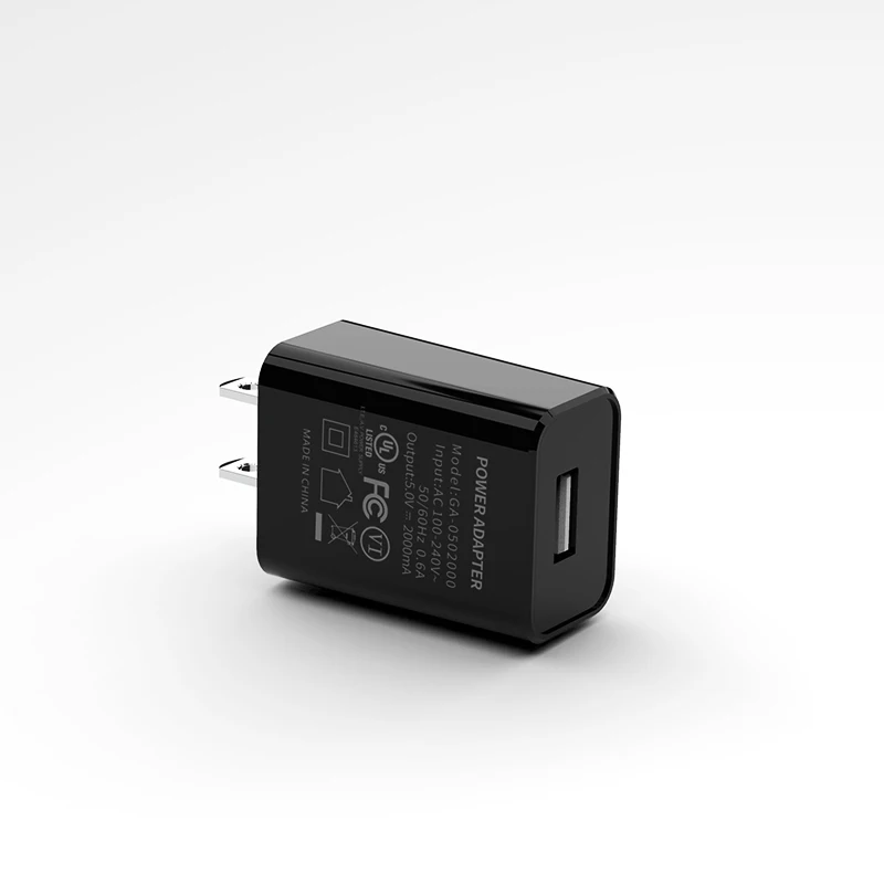 
5v 2a Charger UL FCC Certified American standard wall USB Charger US 10W High Quality for mobile phone 
