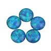 Plastic Opal Cabochon / Blue Round Opal / Synthetic Plastic Opal Stone