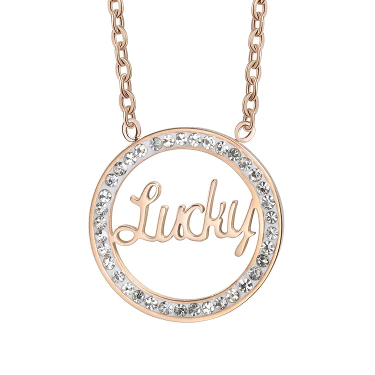 

Letter necklace delta sigma theta jewelry rose gold plate Necklace, As picture