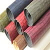 V-B1001 Classic Knitting Pattern Pu Embossed Leather Materials Hard Bag Weave Fabric Synthetic Pvc Pu Leather For Upholstery