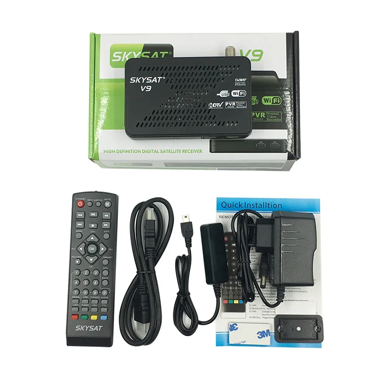 

Top Selling Ali3510C chipset PowerVu Autoroll cccam newcamed Satellite tv Receiver SKYSAT V9