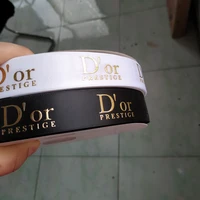 

Custom gold foil printed 3d logo gift polyester satin ribbon