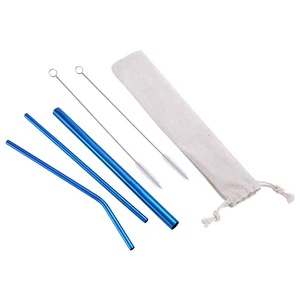 Image of Eco Friendly Reusable Package for Stainless Steel Straws and Brushes Set Chopsticks Bag