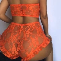 

Hot sale 2 piece set women Sexy underwear eyelash lace bra panty set