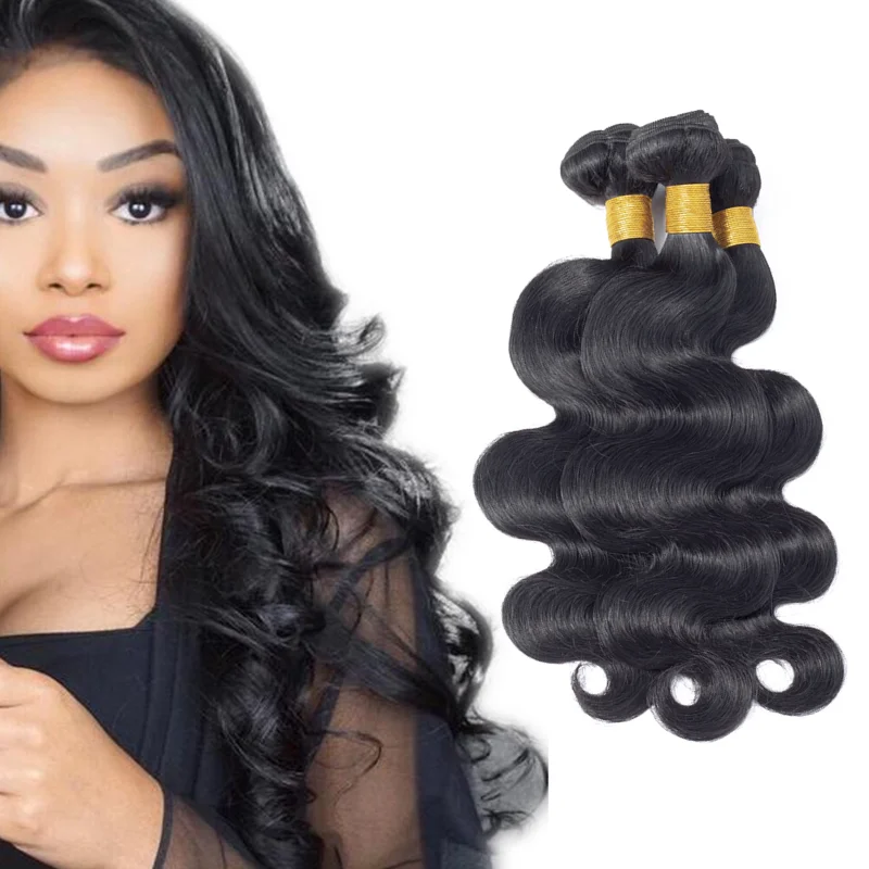 wholesale virgin hair natural black color bundles virgin hair body wave malaysian virgin hair