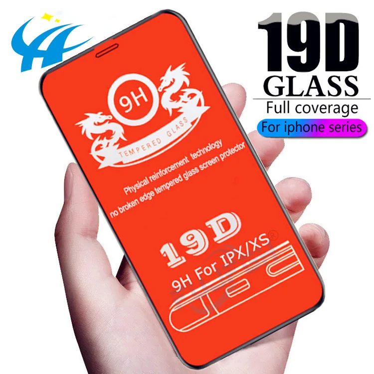 

Full Cover 100% Perfect Fit 9H 19D Curved HD Tempered Glass Screen Protector For iPhone 6 7 8 Plus X XS XR 11 12 13 mini Pro Max